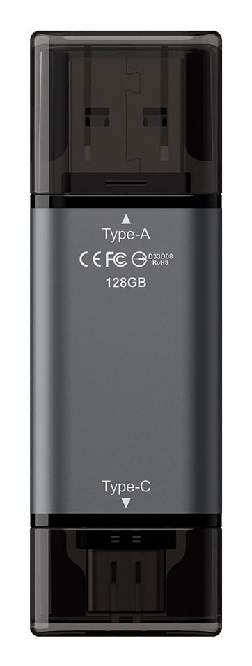 Team X1 - USB-flashstasjon - 64 GB - USB 3.2 Gen 1 / USB-C - mattgrå