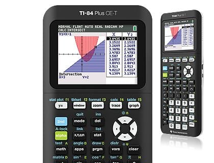 Texas Instruments TI-84 Evo-T grafisk kalkulator – fargeskjerm – Python – USB-C – svart