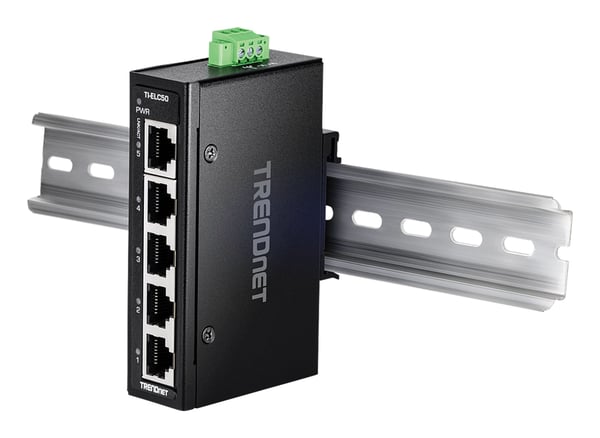 TRENDnet TI-ELC50 industrisvitsj 5-port Fast Ethernet DIN-skinne