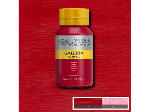 Winsor &amp; Newton Gallery, Rød, Pot, Crimson, 500 ml