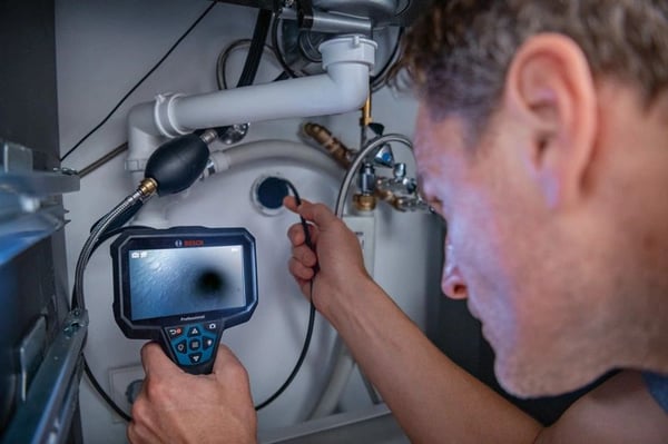 Bosch GIC 12V-5-27 C PROFESSIONAL, 1280 x 720 pikseliä, 12,7 cm (5"), 75°, 8,3 mm, Joustava ja totteleva anturi, musta, Sininen