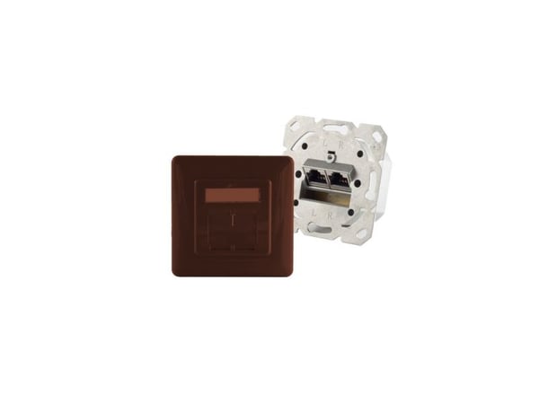S-Conn BS74280-BR, 2 x RJ-45, 6a, ruskeanruskea