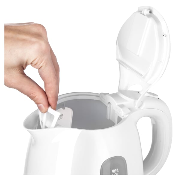 Sencor SWK 1010WH, 1 l, 1100 W, Vit, Plast, Rostfritt stål, Justerbar termostat, Vattennivå indikator