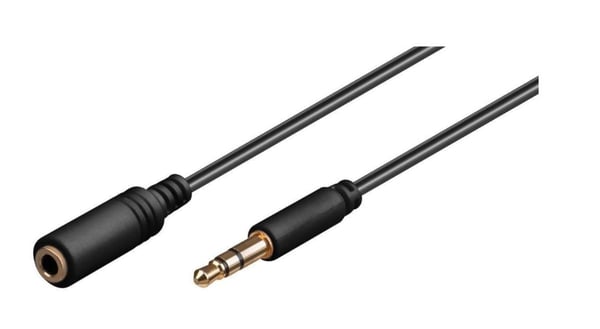 MicroConnect - Lydforlengelseskabel - mini-phone stereo 3.5 mm hann til mini-phone stereo 3.5 mm hunn - 5 m - svart