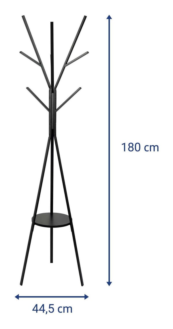 MAUL MAULavalon, Lattialla seisova, Metalli, Terästä, 9 koukku(a), Musta, Puu, Muovi, Metalli, Terästä, Puu, Muovi
