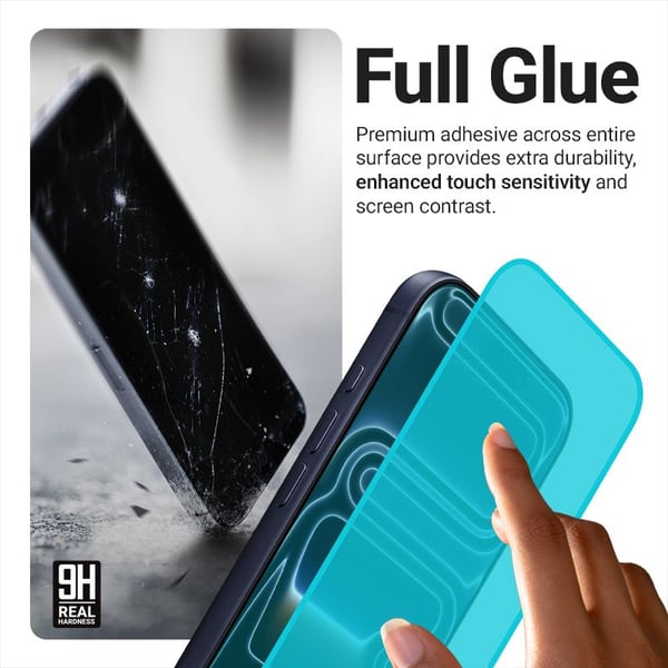 Crong CRGES2PIP16E, Apple, iPhone 16e / iPhone 14 / iPhone 13 / iPhone 13 Pro, Tørr påføring, 1 stykker
