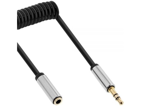 InLine 99281, 3.5mm, Hankjønn, 3.5mm, Hunkjønn, 1 m, Svart