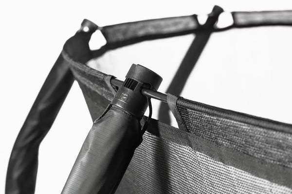 Salta Premium Black Edition, Trampoline over bakken, Rund, 100 kg, 5 år, Safety net, Sort