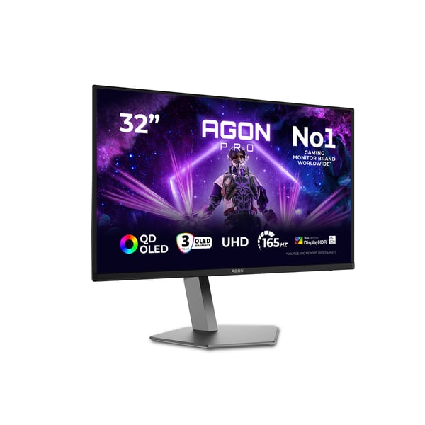 AOC AGON PRO AG326UD spillskjerm, 31,5", 4K, 165 Hz, QD-OLED