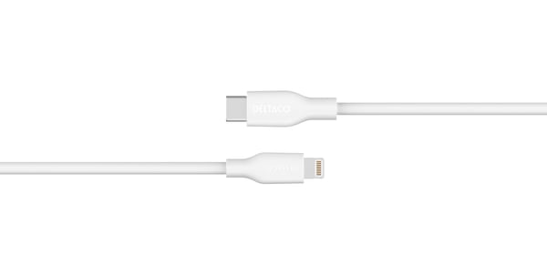 DELTACO - Lightning-kabel - USB-C hann til Lightning hann - 2 m - MFI-sertifisert - hvit