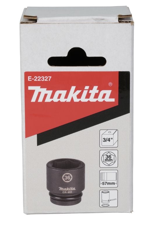 Makita E-22327, Kraftpipe, Svart, 1 hoder, 3/8", Metrisk, 36 mm