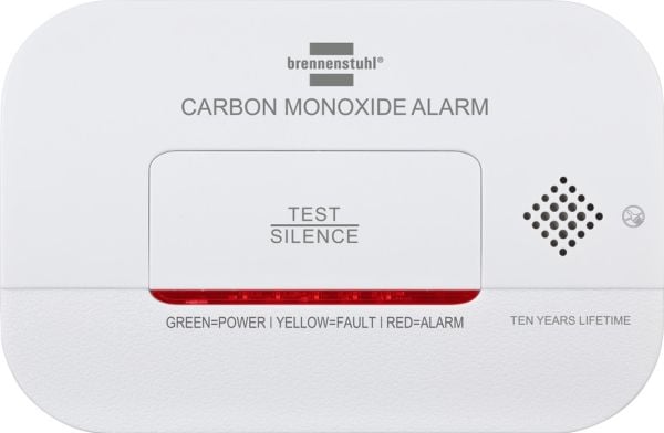 Brennenstuhl CM A 3030, Kolmonoxid (CO), Elektrokemisk givare, 85 dB, Vit, LED, Ytmonterad