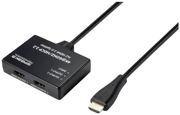 SpeaKa Professional SP-9443508, HDMI, 2x HDMI, 4096 x 2160 pikseliä, Musta, 4K Ultra HD, 0,6 m