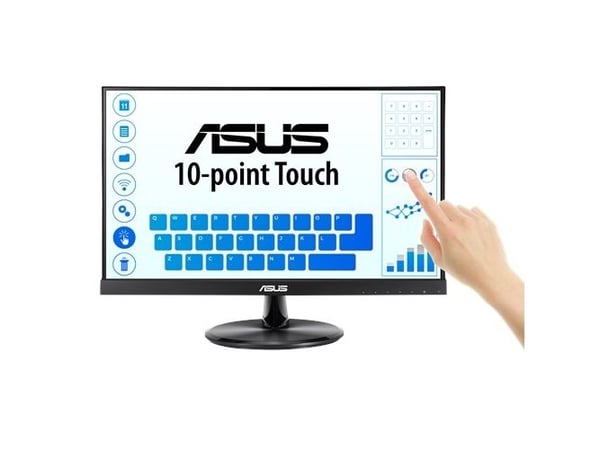 ASUS VT229H - LED-skärm - 22" - pekskärm - 1920 x 1080 Full HD (1080p) @ 60 Hz - IPS - 250 cd/m² - 1000:1 - 5 ms - HDMI, VGA - högtalare