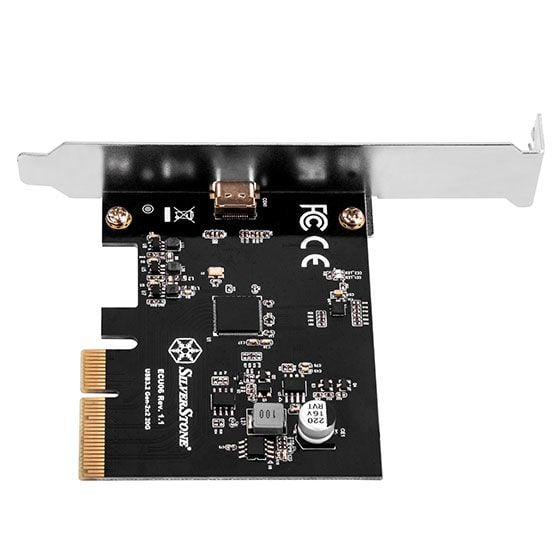 Silverstone ECU06, PCIe, USB 3.2 Gen 2 (3.1 Gen 2), Låg profil, PCIe 3.1, 20 Gbit/s, 0 - 85 ° C