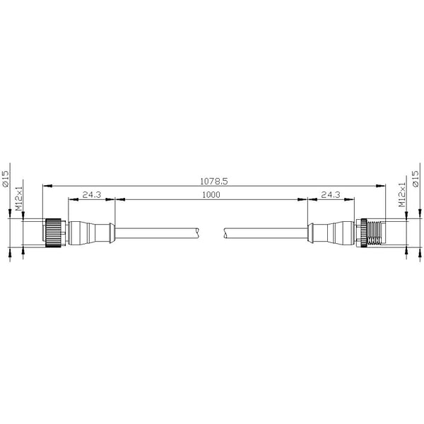 Siemens 3SX56013SV15 3SX5601-3SV15 Anslutningskabel 1 st
