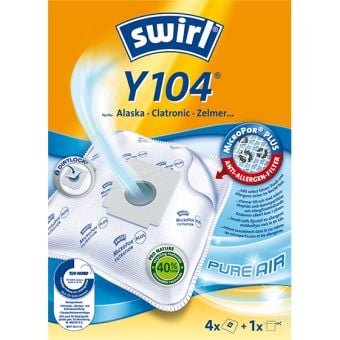 Swirl Y 104, Pölypussi, Valkoinen, 4 kpl