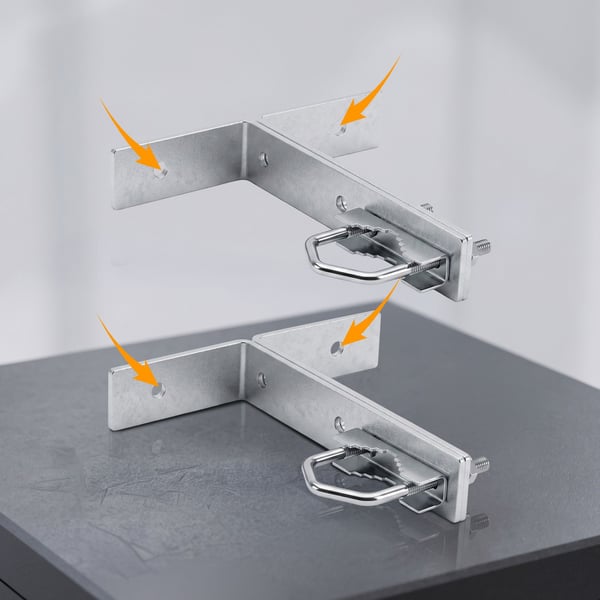 Extralink KK200 MAST MOUNT WITH U-BOLTS M8, Ruostumaton teräs, Kulmakiinnitin, 40 kg, Terästä, Yleiskäyttö, Sinkkipinnoitus