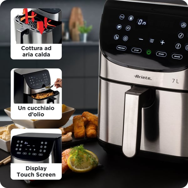 Ariete Airy Fryer varmluftsfrityr 7L