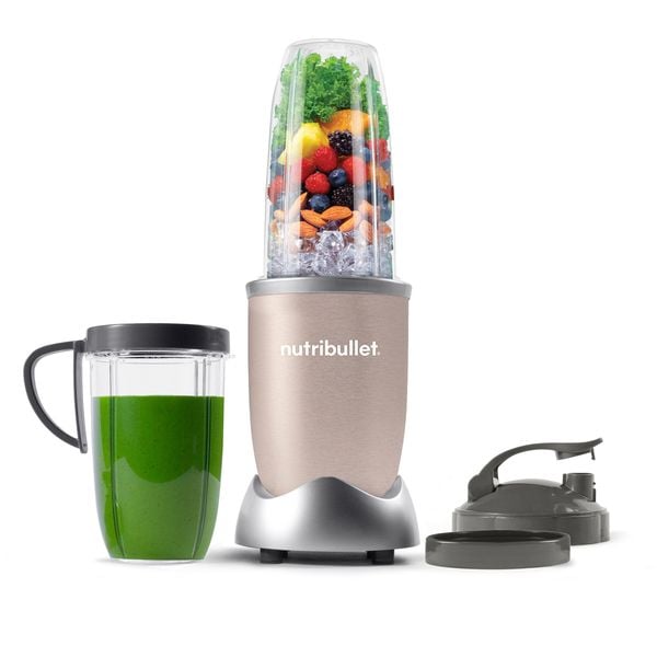 NutriBullet NB907CP, blender for matlaging, 0,946 L, 900 W, svart, gull