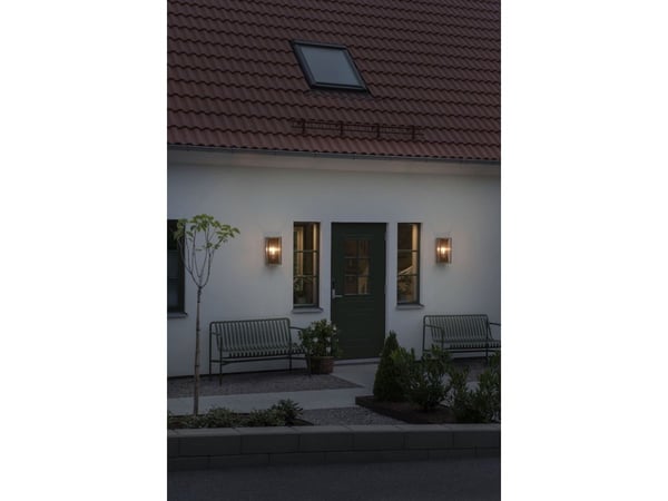 Konstsmide 7349-750, Utendørs veggbelysning, Svart, Stål, IP44, Fasade, I