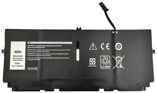 CoreParts - Batteri til bærbar PC (tilsvarer: Dell 2XXFW, Dell 722KK, Dell FP86V, Dell WN0N0) - 7,6V - litiumpolymer - 6000 mAh - 45.6 Wh - svart