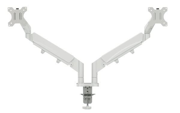 Leitz Ergo - Monteringssett (dobbeltartikuleringsarm) - for 2 LCD-skjermer - plassbesparende - stål - grå - skjermstørrelse: 17"-32" - skrivebordsm...