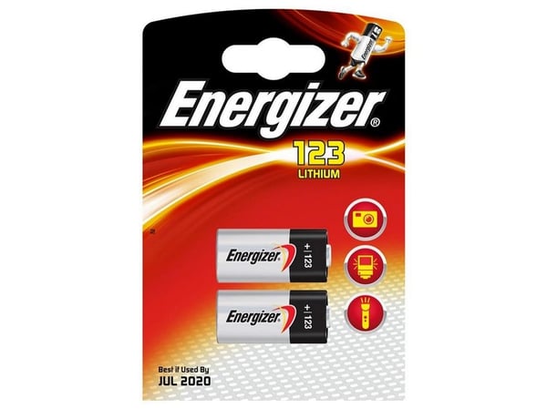 Energizer 123 - Batteri 2 x CR123A - Li - 1500 mAh