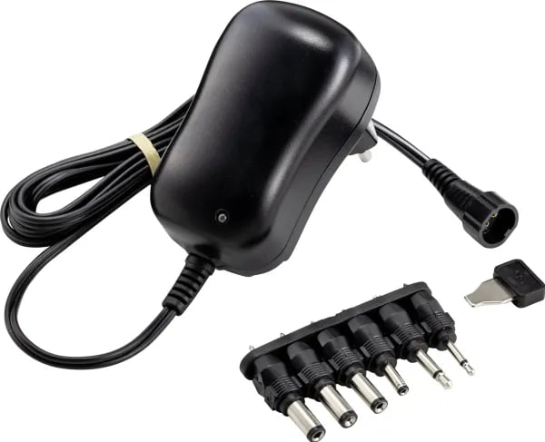 VOLTCRAFT ESPS-1000-N Pistokkeellinen virtalähde, säädettävä 3 V/DC, 4,5 V, 5 V/DC, 6 V/DC, 7,5 V/DC, 9 V/DC, 12 V/DC 1 A 12 W (VC-11320925)