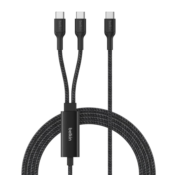 Belkin BoostCharge Pro - USB-kabel - USB-C (hann) til USB-C (hann) - USB 2.0 - 1.5 m - USB Power Delivery (140W), braided - svart