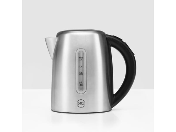 OBH Nordica Color Glow, 1,2 L, 2200 W, musta, Ruostumaton teräs, Ruostumaton teräs, Säädettävä termostaatti, Veden tason ilmaisin