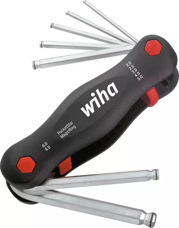 Wiha skrutrekkersett med 7 deler med innvendig sekskant (23033)
