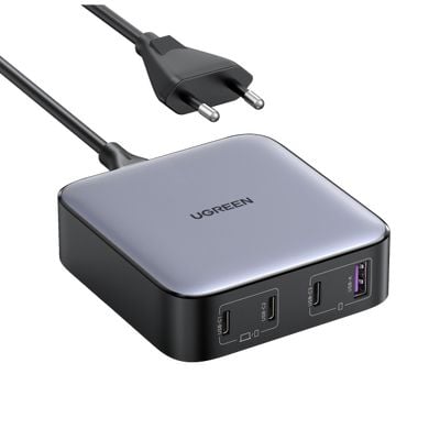 Ugreen Nexode 90928 pöytälaturi 100 W GaN, 3 USB-C + USB-A, harmaa