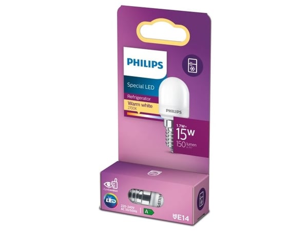 Philips Special LED - LED-lyspære - form: T25 - E14 - 1.7 W (ekvivalent 15 W) - klasse F - varmt hvitt lys - 2700 K