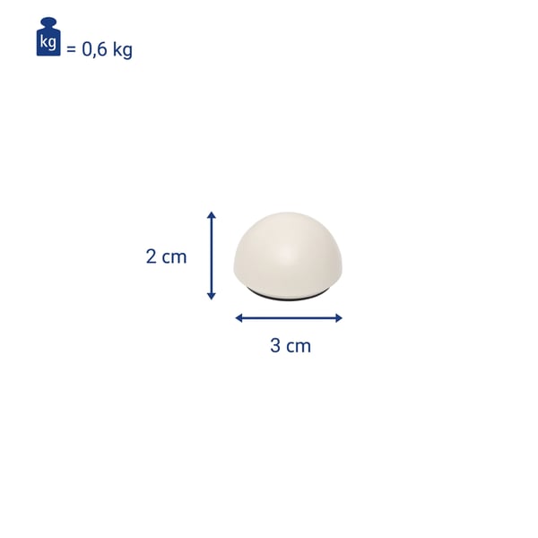 MAUL 6175002, Whiteboard-magnet, Hvit, Plast, 30 mm, 30 mm, 20 mm