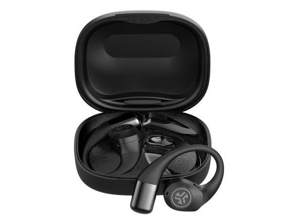 JLab Open Sport, True Wireless Stereo (TWS), 20 - 40000 Hz, Idretter, 16,8 g, Hodesett, Svart