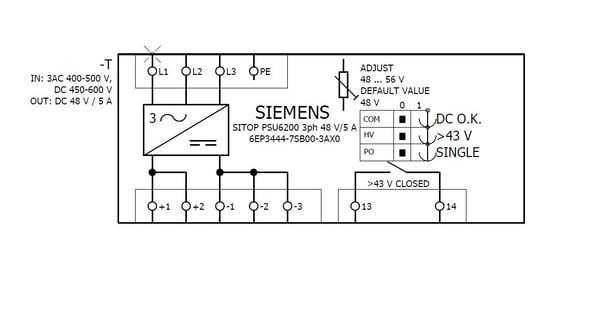 Siemens 6EP34447SB003AX0 Strömförsörjning för DIN-skena 48 V/DC 5 A 240 W 1 utgång 1 st