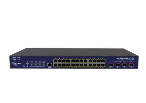ALLNET 213130, Håndtert, L2, Gigabit Ethernet (10/100/1000), Full tosidig, Strøm over Ethernet (PoE), Rack-montering