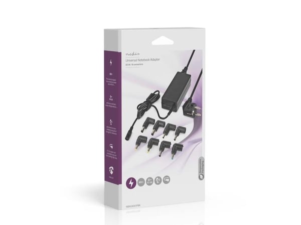 Nedis - USB-C-strømadapter - AC 100-240 V - 65 watt - svart
