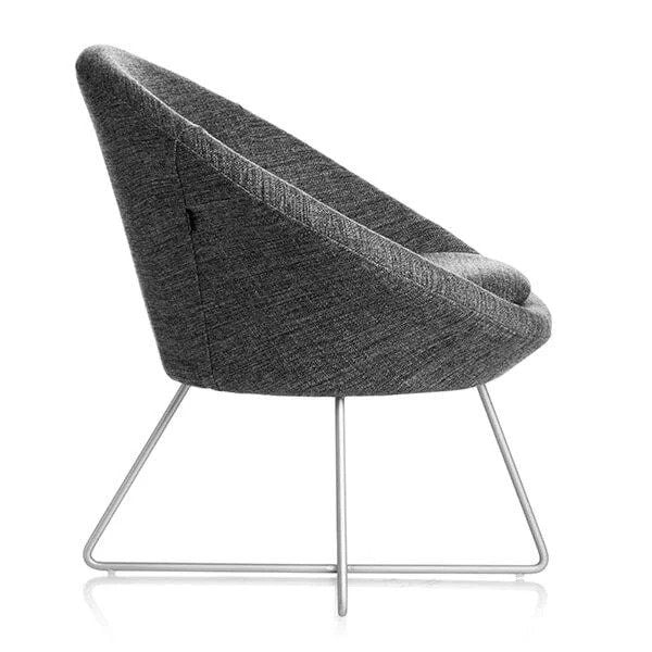 Loungestol Paris Grey med aluminiumsgrå ben
