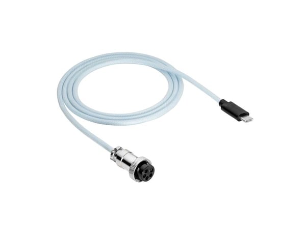 Akyga AK-USB-49 - USB-kabel - USB-C (hann) til USB-C (hann) - USB 2.0 - spiralkabel - blå