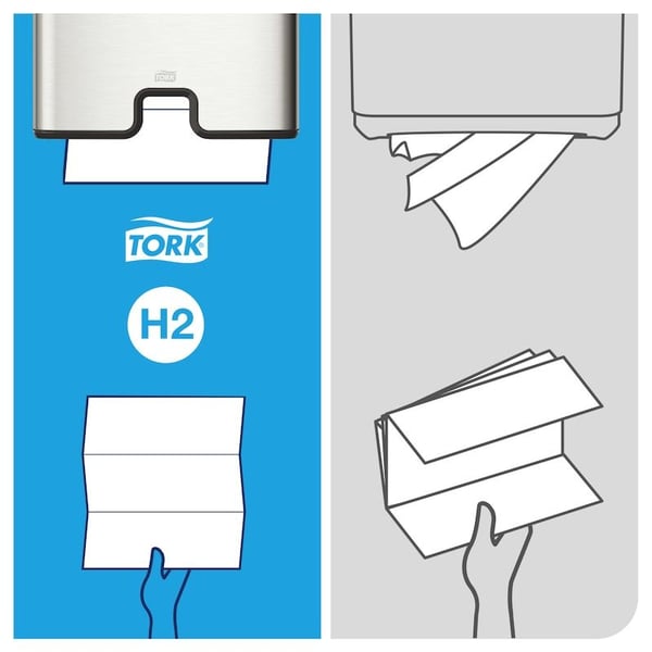Tork H2 Xpress® Soft Multifold -käsipyyhkeet, puristetut, FSC, valkoiset - (12 pakkausta x 200 kpl laatikossa)