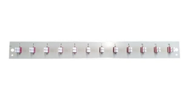 EFB Elektronik SB-FP-12SC-S-OS2, Etulevy, Telinekiinnitys, 1U, Harmaa, Metalli, 432 mm
