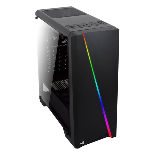 AeroCool Cylon datorchassi ATX Mid Tower, svart akrylfönster