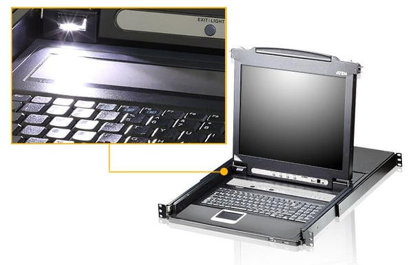 ATEN CL1000M - KVM-konsoll - 17" - kan monteres i rack - 1280 x 1024 - VGA - 1U