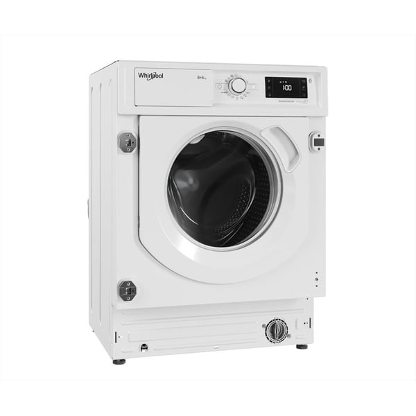 Whirlpool FreshCare BI WDWG 861485 EU, Edestä täytettävä, Kiinteä, Valkoinen, Vasen, Valkoinen, Painikkeet, Rotaatio