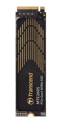 Transcend TS1TMTE260S 260S PCIe SSD, 1TB, M.2 2280, PCIe Gen5x4, NVMe 2.0, 3D TLC, Dram, jäähdytyselementti