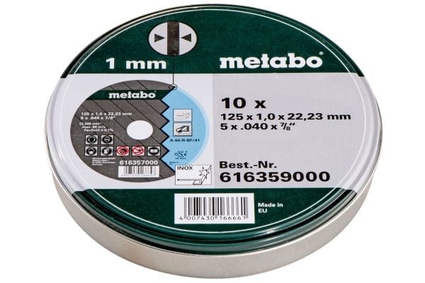 Metabo 616359000, levyleikkuri, 12,5 cm, Metabo, Tasainen keskiosa, 2,22 cm, 1 mm