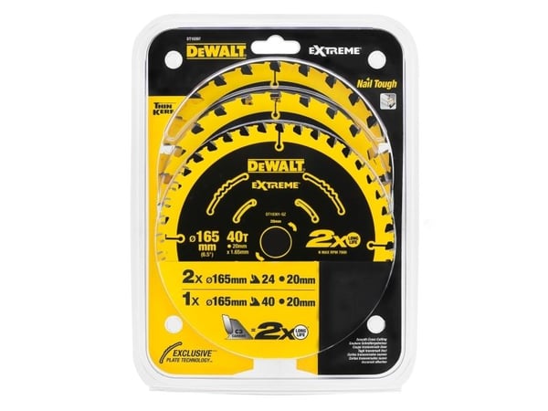 DeWALT DT10397-QZ EXTREME pyörösahanteräsarja, 3 kpl