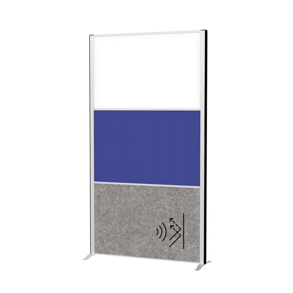 MAUL 9651695, Skillebrett, 1000 x 1820 mm, Felt, Aluminium, Grå, 1000 mm